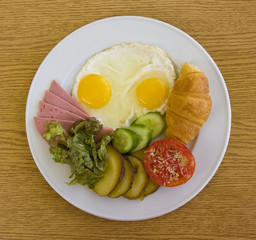 Breakfast in plate