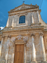 Obraz premium The Mother Church of S. Giorgio Martire. Locorotondo. Puglia.