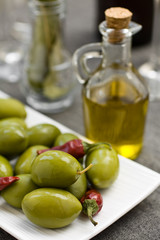 Olives and oil