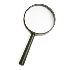 Magnifying glass isolated on the white background.