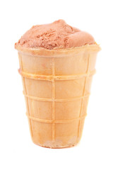 Icecream in waffle cup