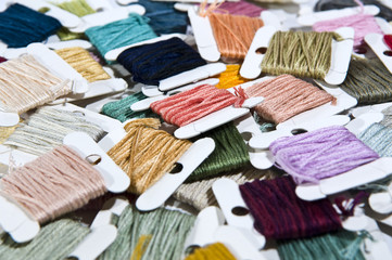 Multi-color silk thread