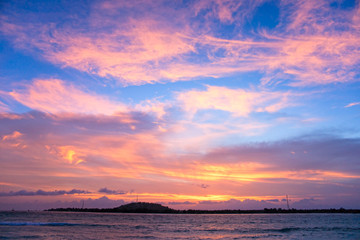Sunset over Gili Trawangan, Indonesia.
