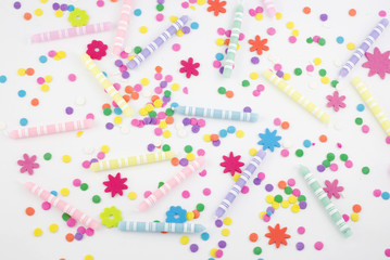 Colorful Party Supplies Background