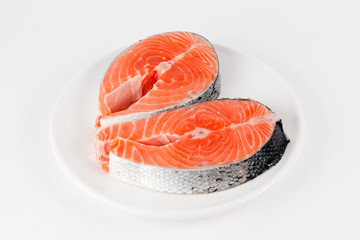 Raw filet of salmon