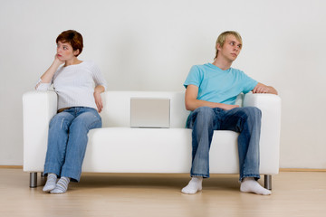 Couple not talking