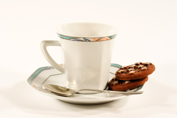 tazza in ceramica con biscotti