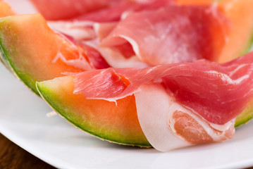 Prosciutto with melons