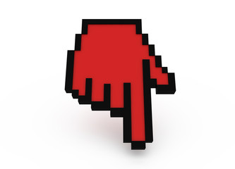 3d cursor isolated on white background