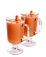 Hot cider isolated on whit background