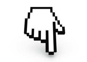 3d cursor isolated on white background