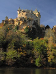 Obraz premium Automne, Vallée de la Dordogne, Château de Montfort