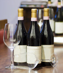 Bottles and glasses