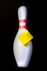 un mot sur une quille