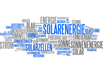 Fototapeta premium Solarenergie / Sonnenenergie - Erneuerbare Energien