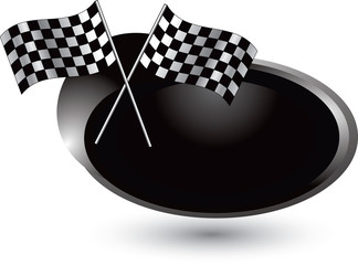 checkered flags silver swoosh