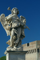 Obraz premium Rzym, Ponte S. Angelo i Castel S. Angelo (część)