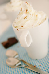 hot chocolate with whipped cream