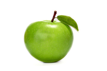 Granny smith apple on white