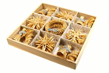 Christmas decorations - straw toys