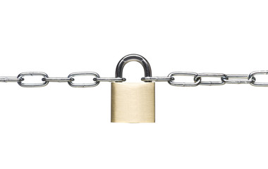 Padlock with a chain