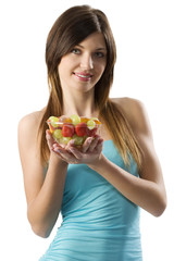 fitness fruit girl