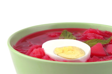 fresh beet vegetable soup