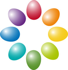 regenbogen ei kreis