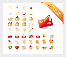 Big set of glossy vector icons: PART 1 - see parts 2 and 3