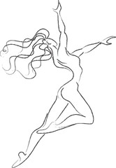 Young woman dancing