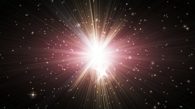 Rotating rays from the star on the sky. Extreeme illumination.