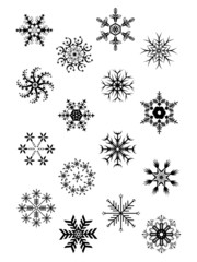 beautiful snowflakes isolated