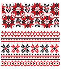 ukrainian embroidery pattern elements