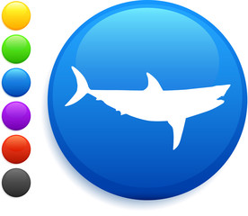 shark icon on round internet button