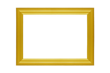 attractive yellow frame, isolated on the white