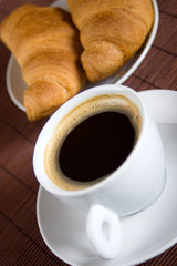 Coffee and croissants