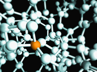 molecule white orange