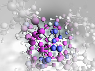 molecule center in color