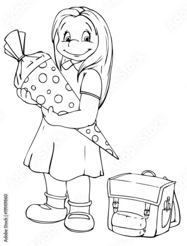 Schultüte Ausmalbild - Malvorlagen