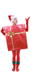 woman as the holiday present