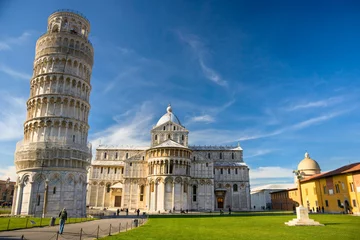 Fotobehang De scheve toren Pisa, Plein van wonderen.