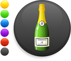 champagne icon on round internet button