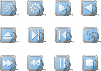 Vector blue website and internet icons