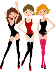 Vector undress girls