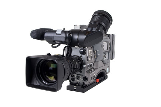 Pro Video camera isolated