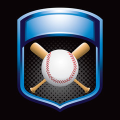 baseball with bats blue display