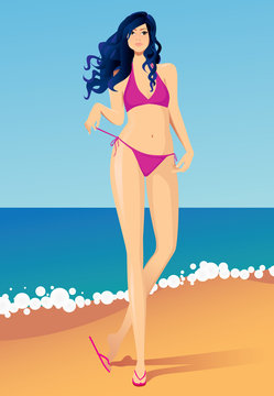En la playa