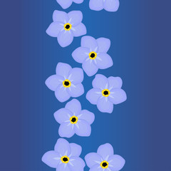 Seamles with a blue flowers
