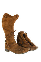 female boot isolated on the white background