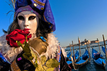 Plakat Maska w Wenecji, Włochy